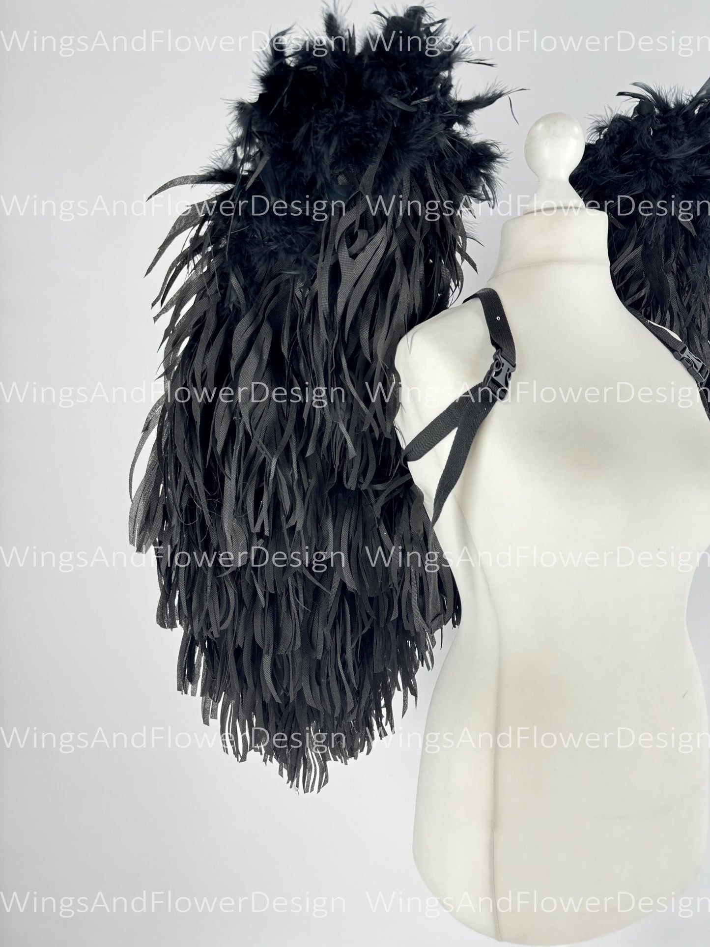 Small Dark black angel wings Halloween costume wedding wings, Victoria secret black angel wings Christmas angel Lucifer wings for adult kids
