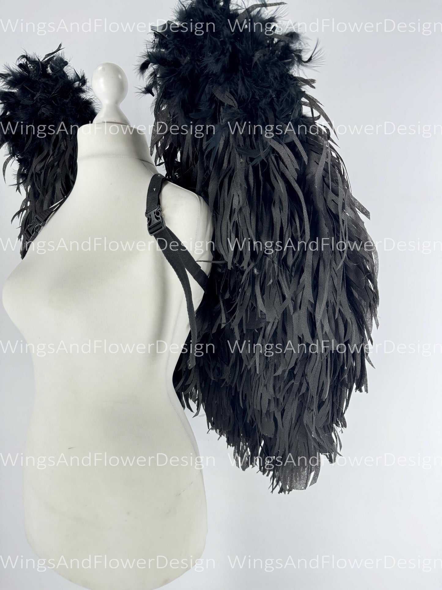 Small Dark black angel wings Halloween costume wedding wings, Victoria secret black angel wings Christmas angel Lucifer wings for adult kids