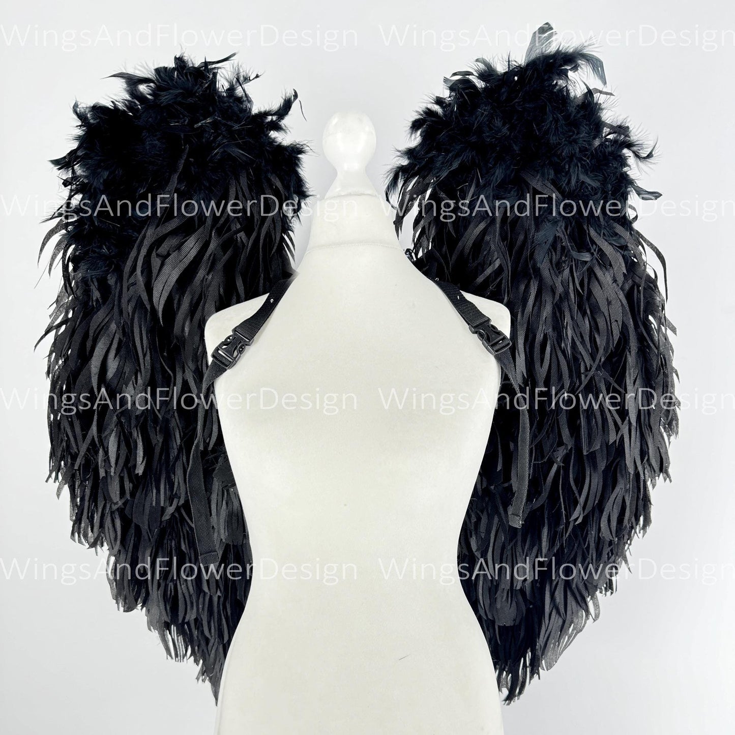 Small Dark black angel wings Halloween costume wedding wings, Victoria secret black angel wings Christmas angel Lucifer wings for adult kids