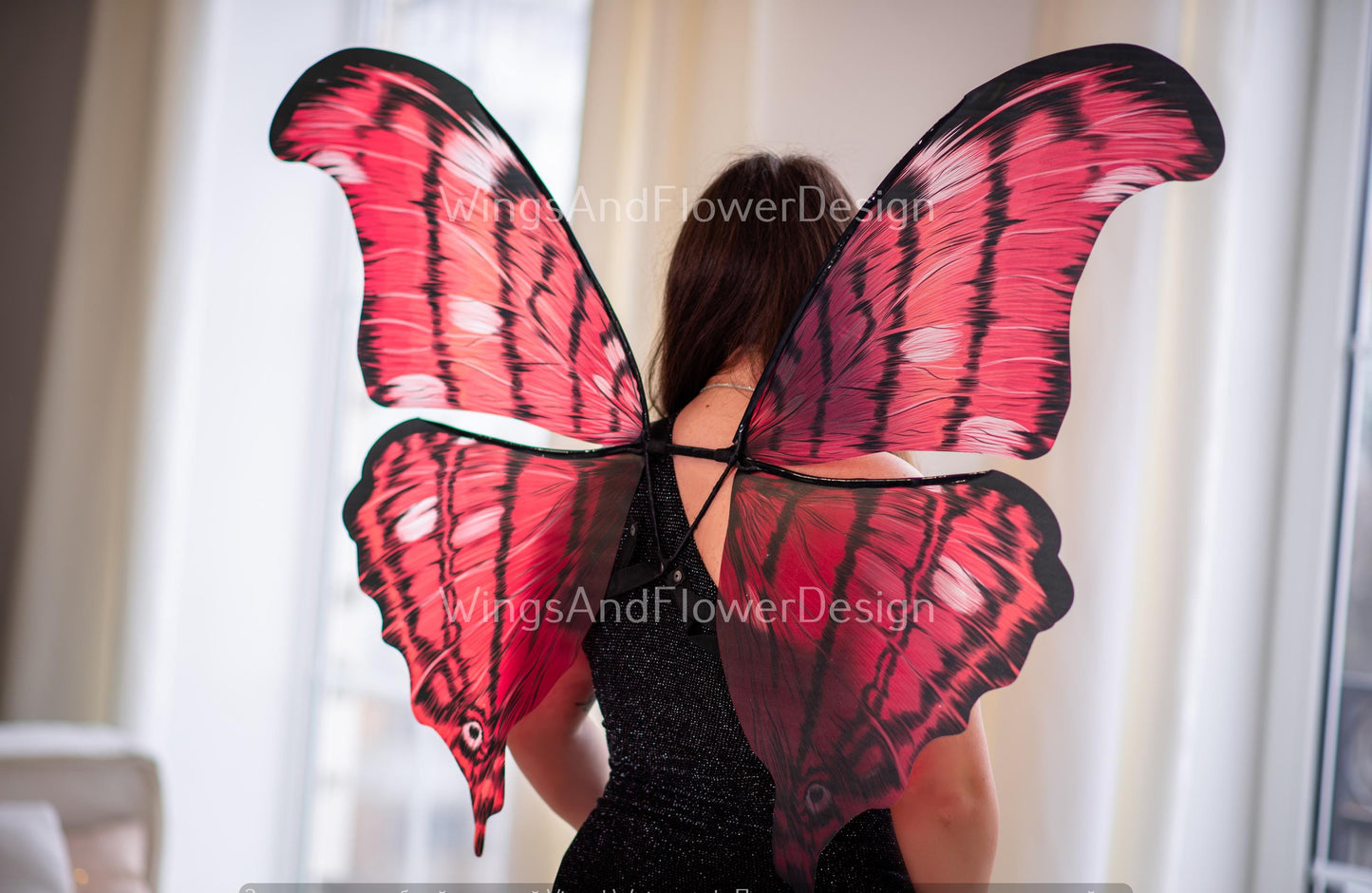 Red Swallowtail butterfly wings, butterfly fairy wings, costume wings, Fairy wings, Pink Swallowtail, Halloween