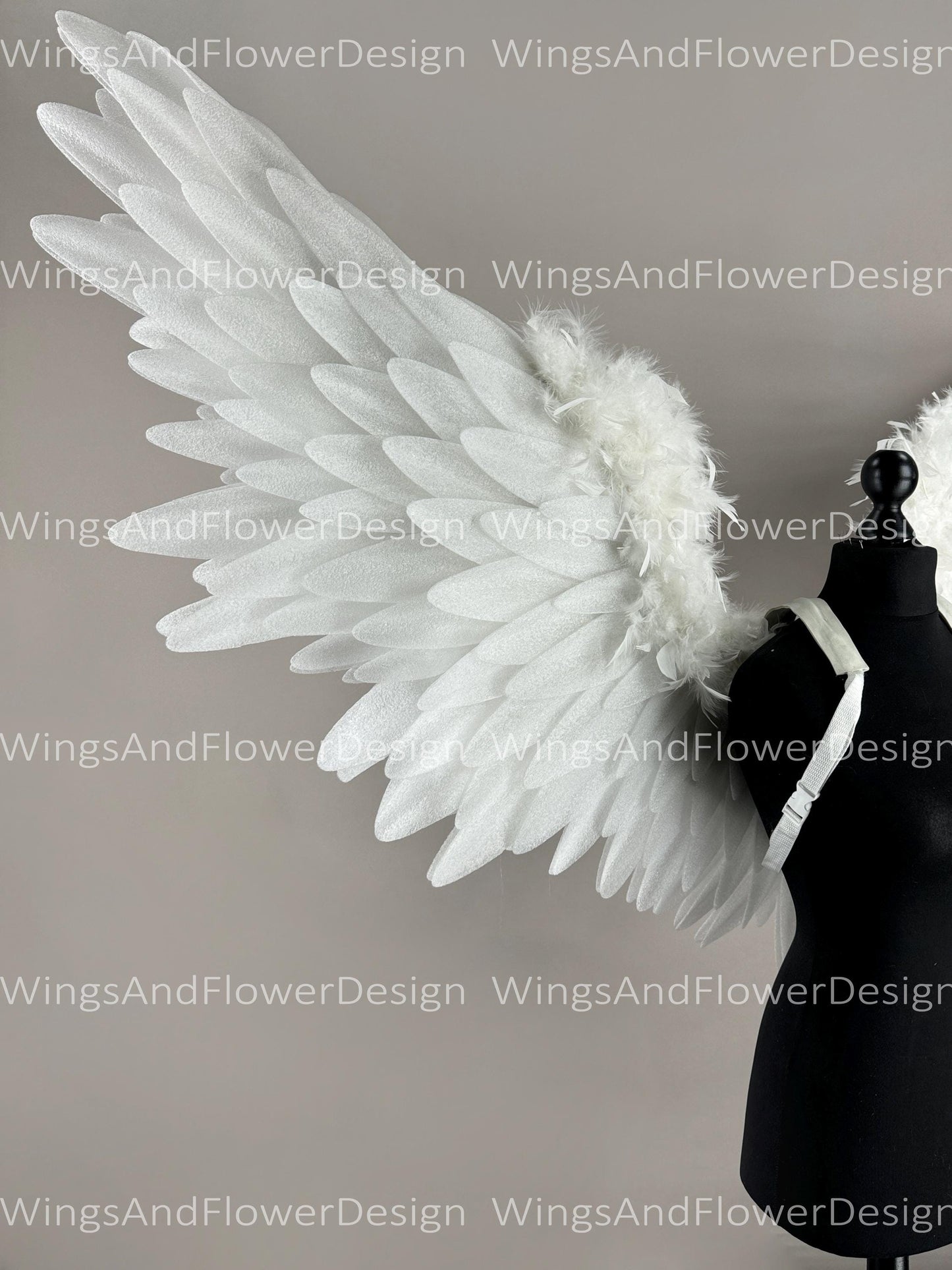 White angel Lucifer Gothic Style wings, Victoria secret angel wings, sexy wings, wings cosplay, Christmas Realistic Cosplay Majestic Wings