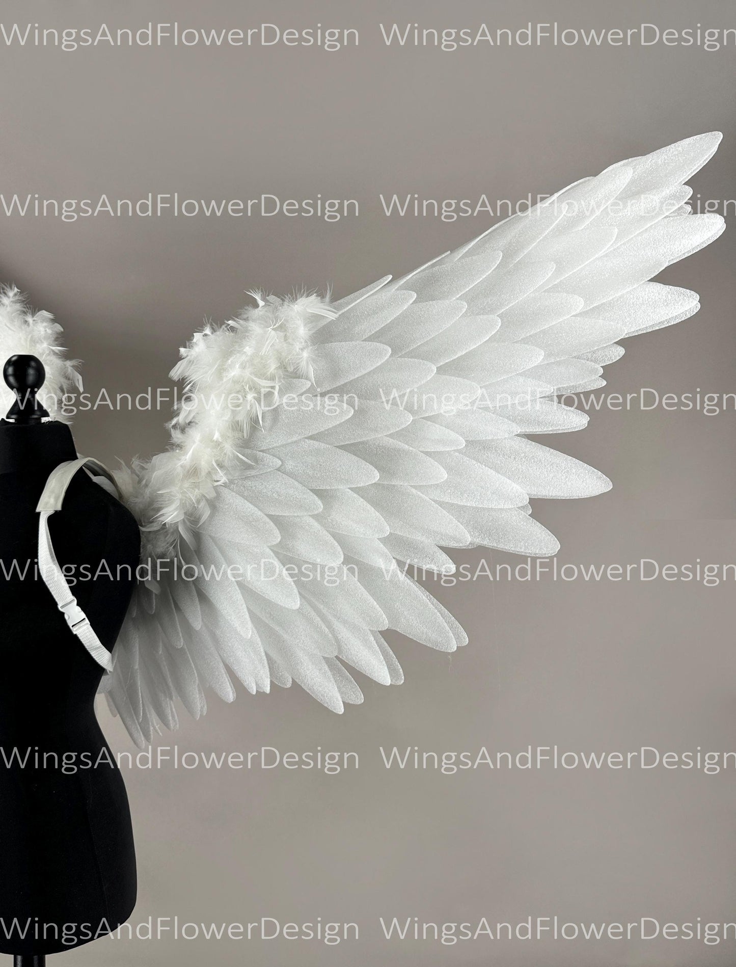 White angel Lucifer Gothic Style wings, Victoria secret angel wings, sexy wings, wings cosplay, Christmas Realistic Cosplay Majestic Wings