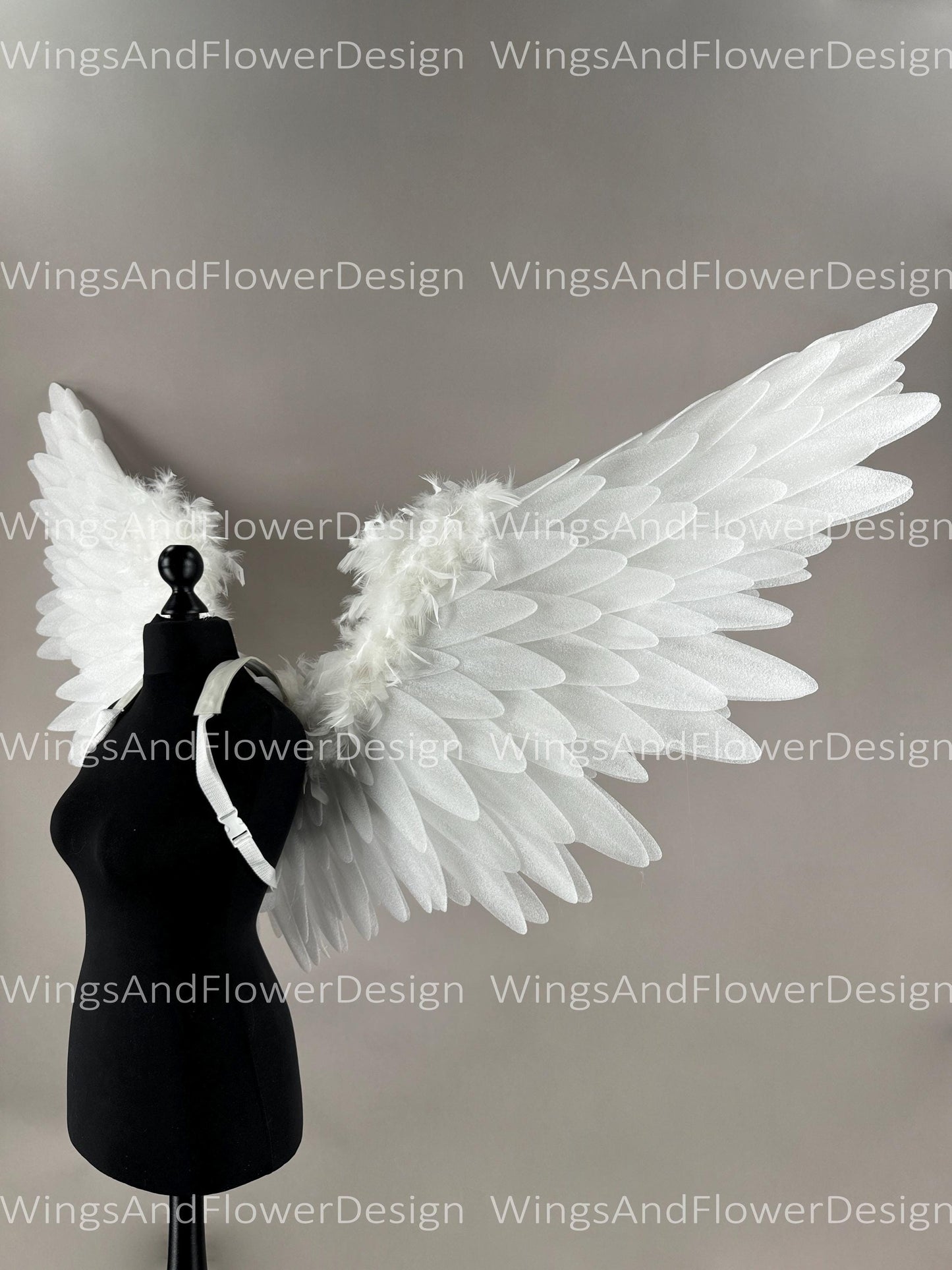 White angel Lucifer Gothic Style wings, Victoria secret angel wings, sexy wings, wings cosplay, Christmas Realistic Cosplay Majestic Wings