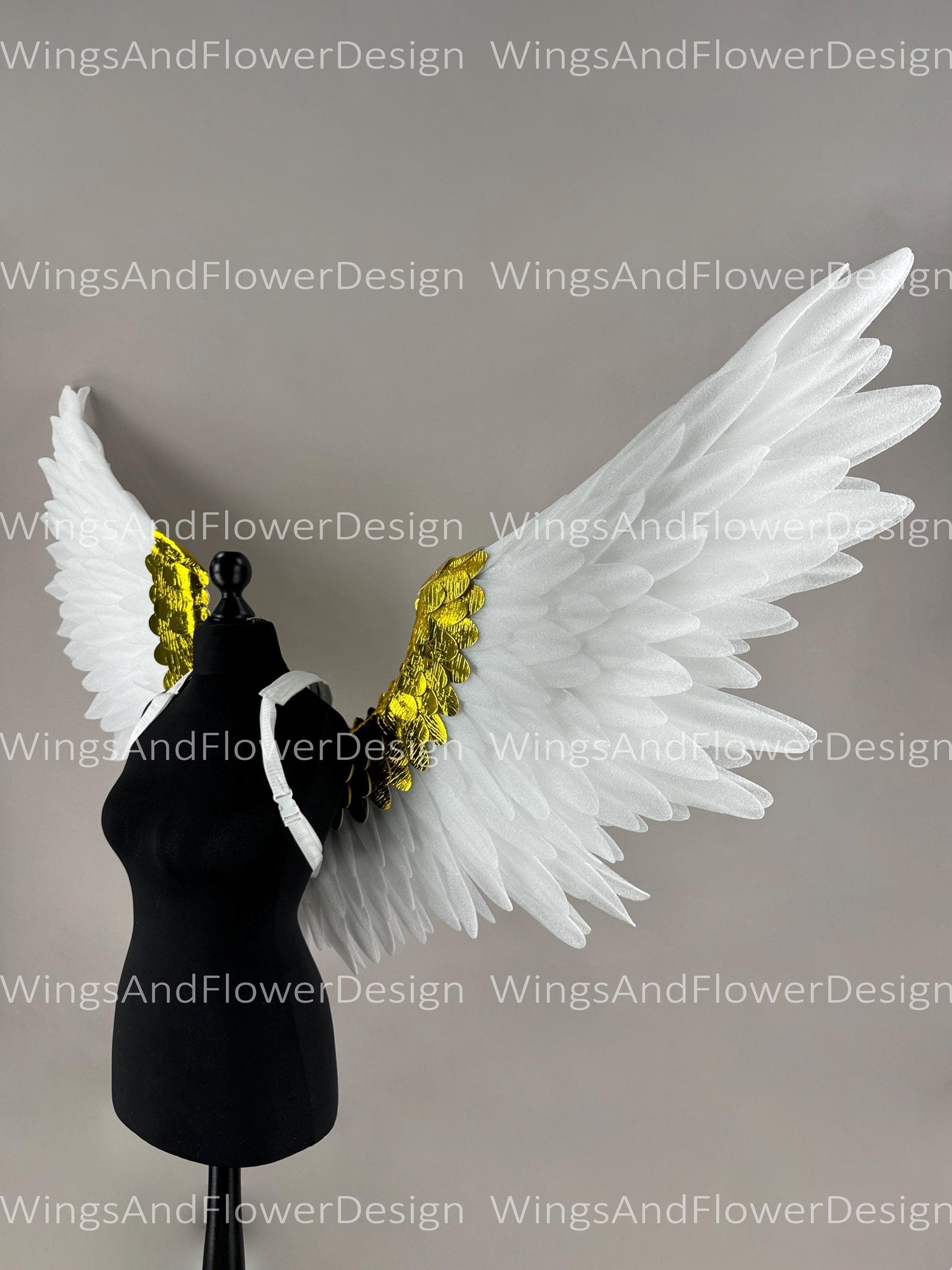 White Gold angel Lucifer Gothic Style wings, Victoria secret angel wings, sexy wings, Christmas Realistic Cosplay Majestic Cosplay Wings