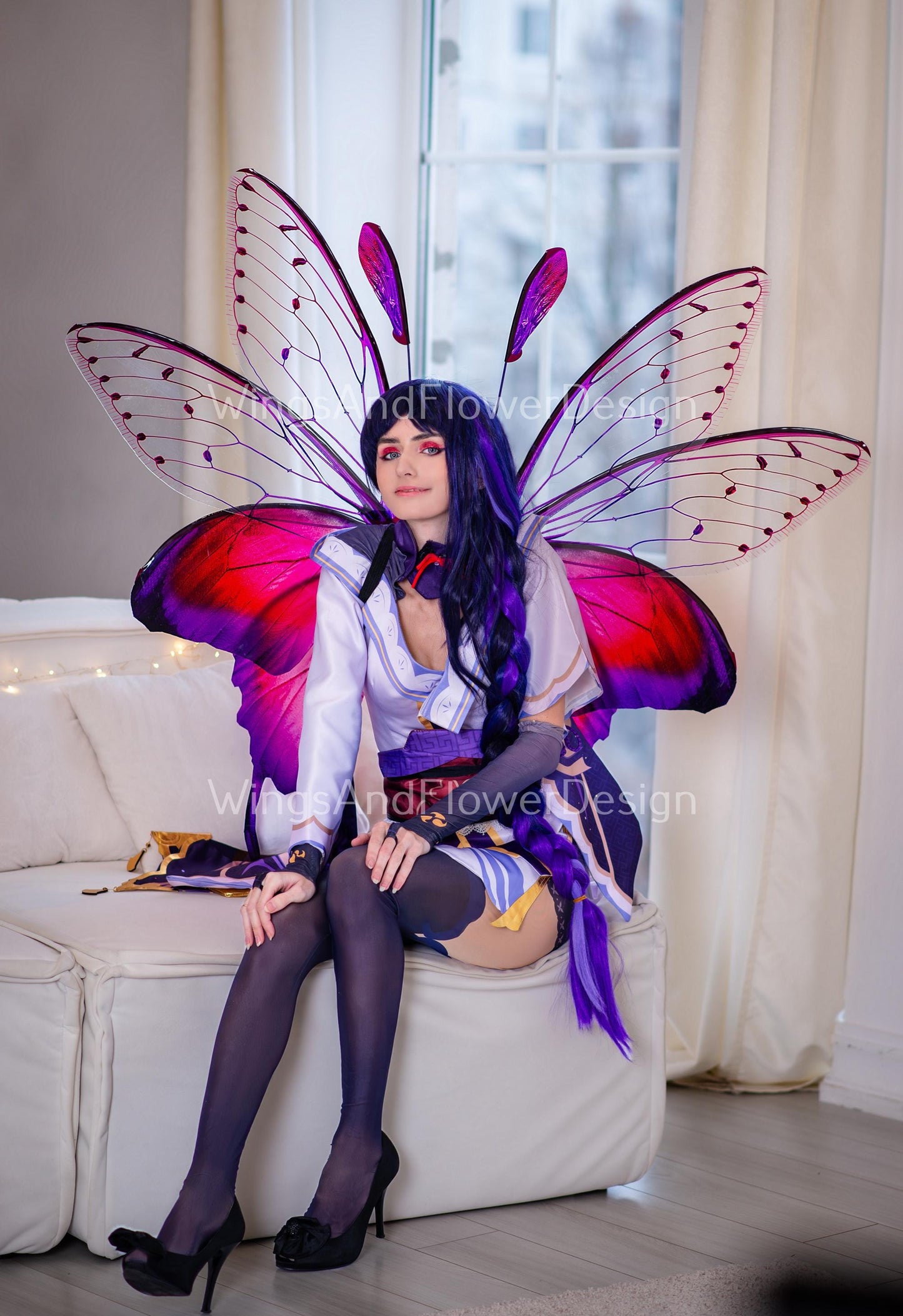 Pink butterfly wings, pink purple butterfly fairy wings, costume wings, pink fairy wings, Pink Swallowtail, Halloween