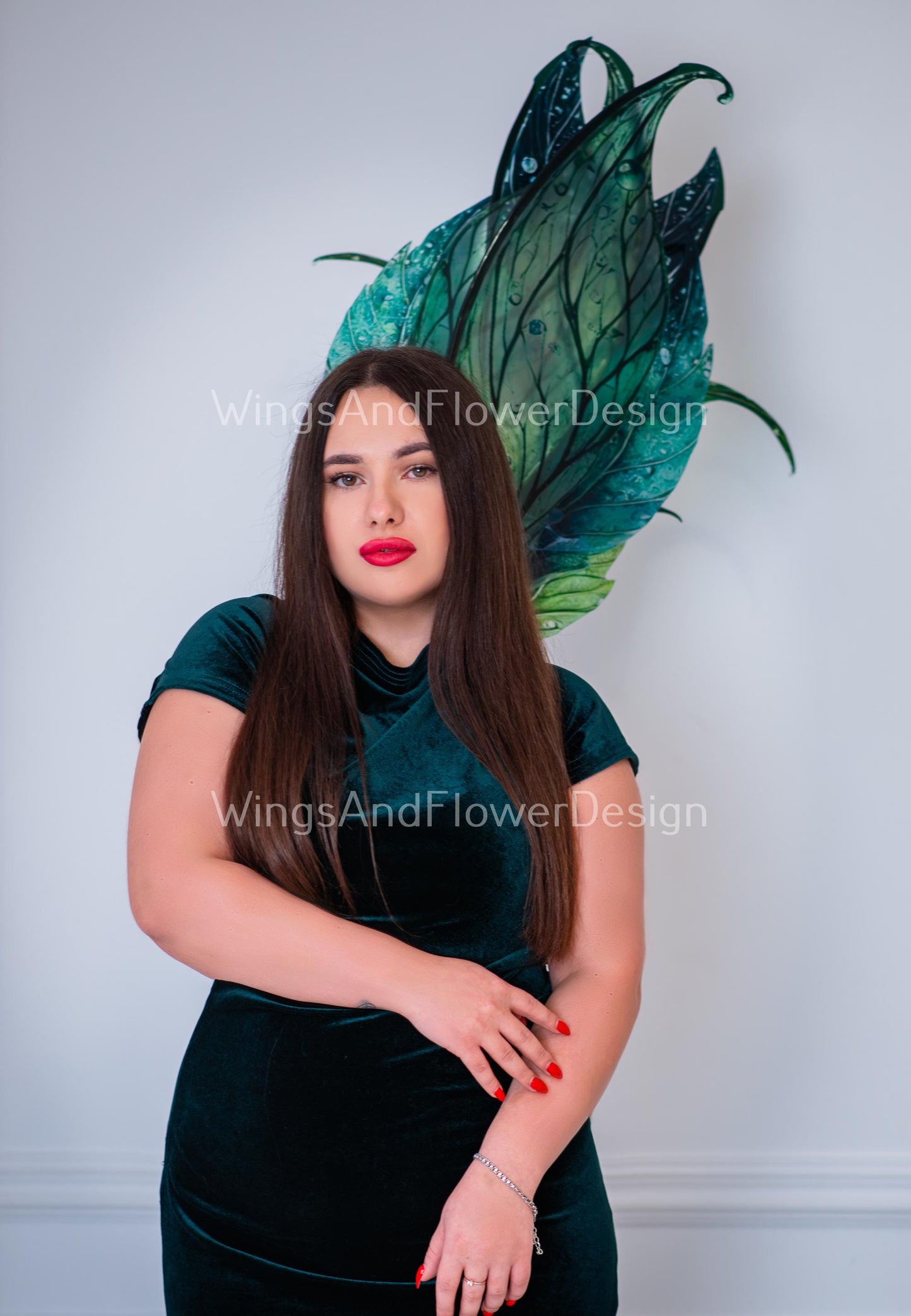 Green turquoise greenish-blue butterfly dragonfly forest fairy leaves wings, costume wings, blue fairy wings Halloween renaissance festival