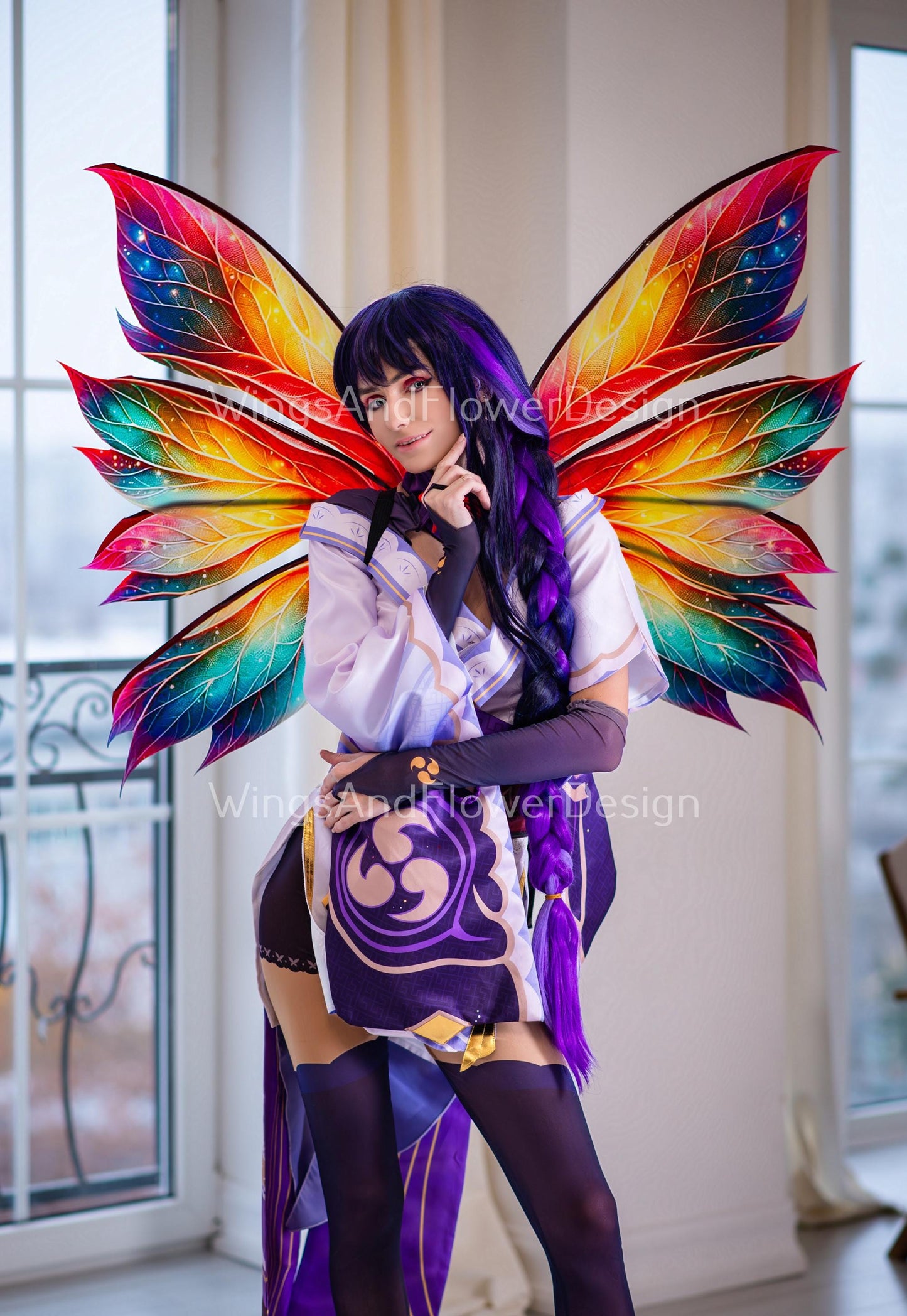 Butterfly phoenix rainbow green red blue yellow iridescent wings Photo Prop, wedding wings, butterfly magical fairy wings, fantasy halloween