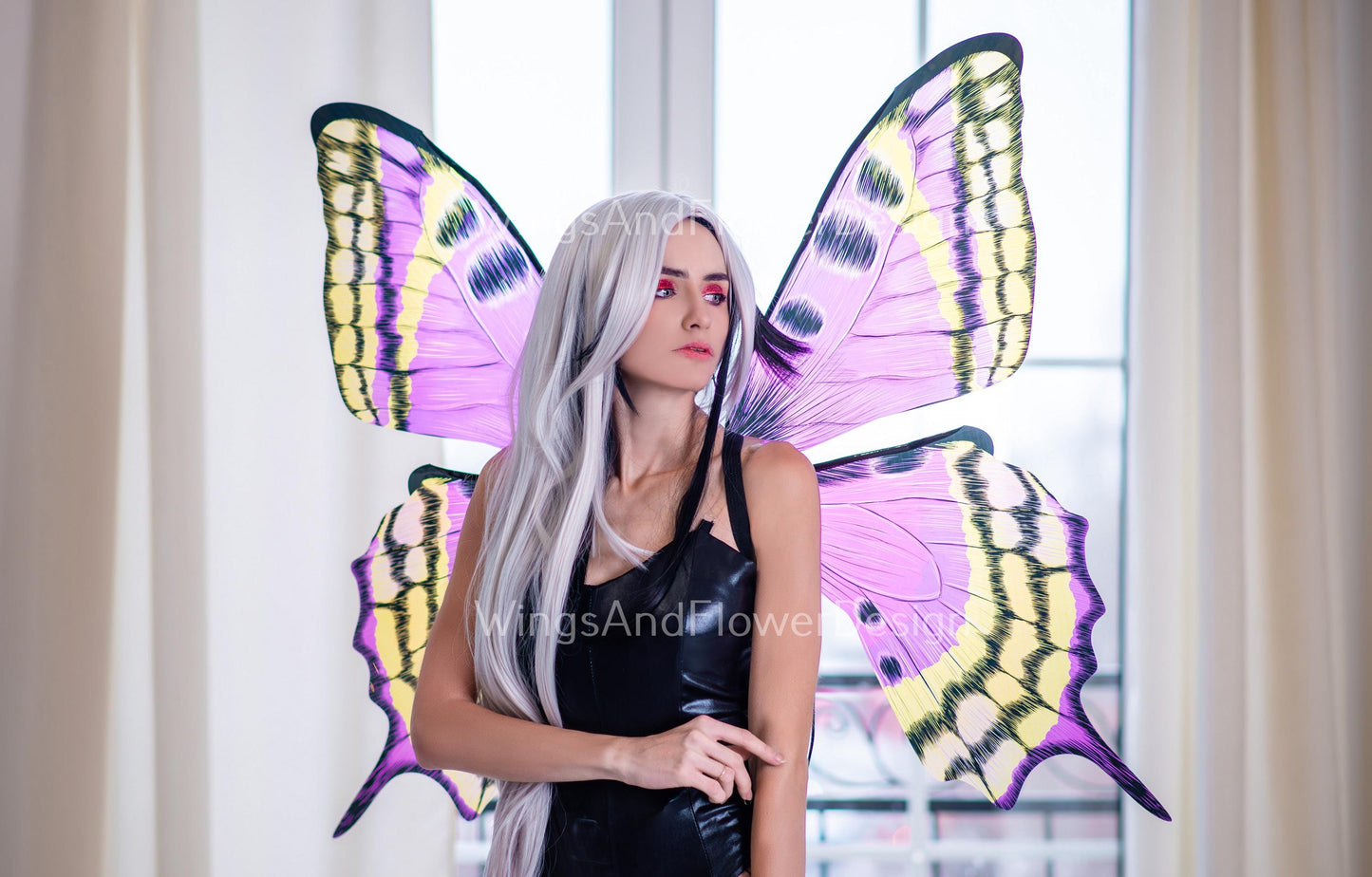Purple Yellow Swallowtail butterfly wings, butterfly fairy wings, costume wings, Fairy wings, Pink Swallowtail, halloween