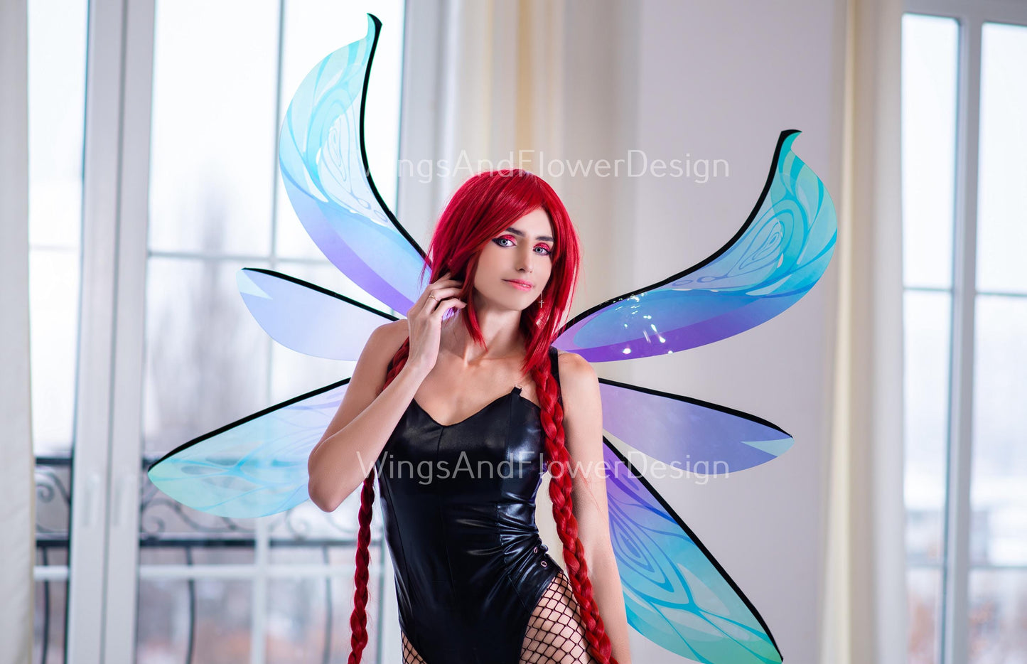 Blue purple green butterfly dragonfly elf fairy wings, wings Photo Prop, wedding wings, fantasy halloween magical fairy