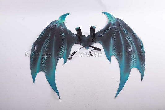 Large dragon wings, green turquoise dragon wings, Devil wings, cosplay wings, big dragon wings, photo props, festival wear, wings design