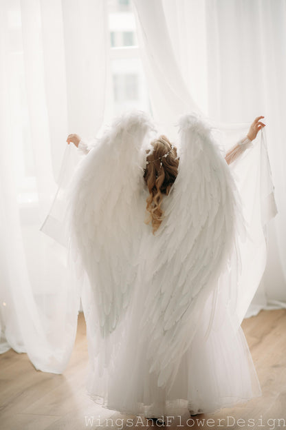 White kids angel wings, kids angel wings, Victoria secret angel wings, giant sexy wings, wings cosplay, Christmas wings, kids wings