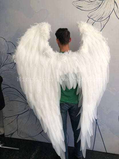 White angel wings, angel wings, wedding wings,  giant sexy wings, wings cosplay, Christmas angel, Lucifer wings