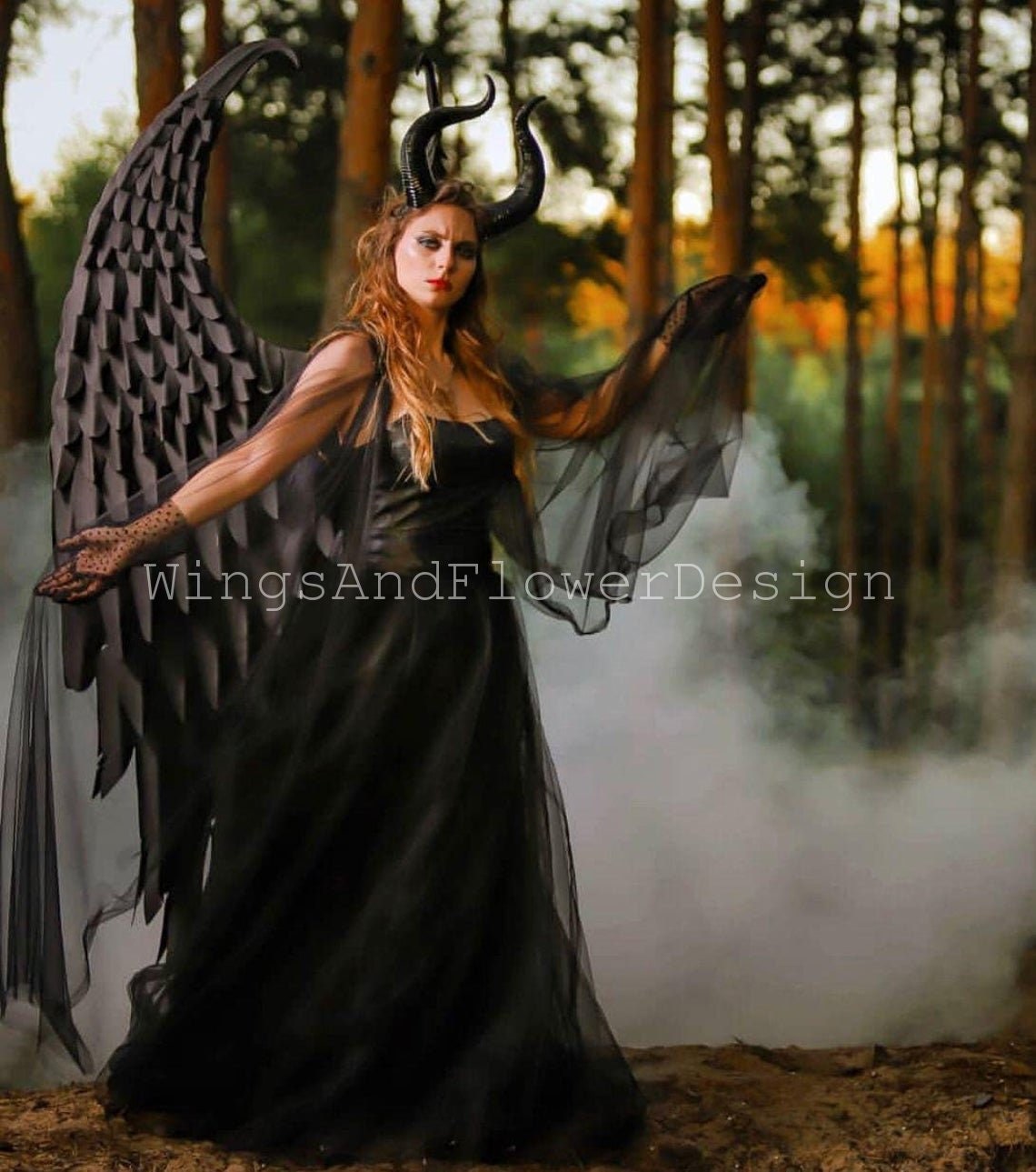 Black angel wings carnival costume, Maleficent wings, wings photo prop, halloween costumes, christmas wings, Maleficent dress
