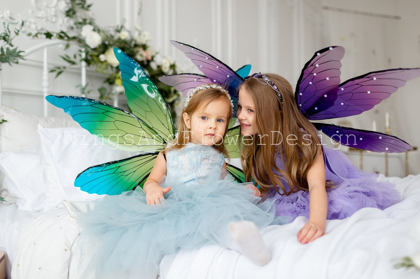 Butterfly purple+green (2pc) wings, elf wings, fairy wings, wings Photo Prop, butterfly fairy wings, fantasy halloween, magical fairy