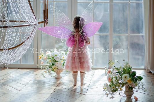 Pink fairy wings, butterfly wings, elf wings, wings Photo Prop, butterfly fairy wings, fantasy halloween, fantasy, magical fairy