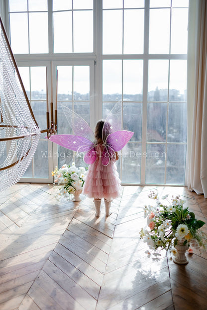 Pink fairy wings, butterfly wings, elf wings, wings Photo Prop, butterfly fairy wings, fantasy halloween, fantasy, magical fairy