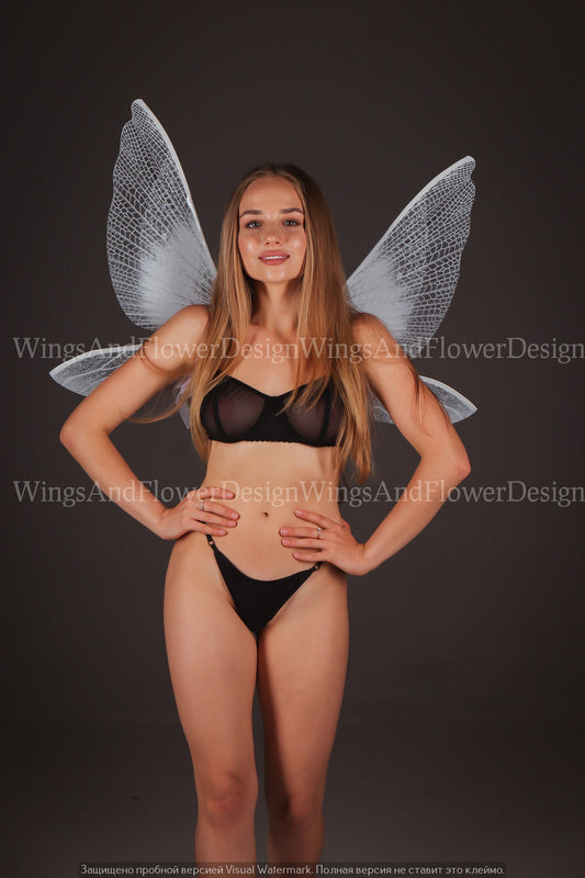 White butterfly wings, butterfly fairy wings, costume wings, Fairy wings, Blue Swallowtail, Blue wings, halloween
