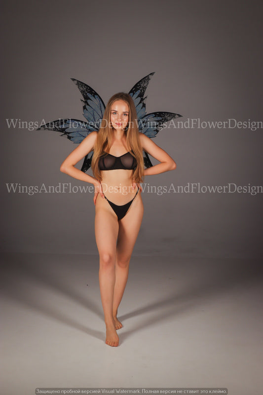 Blue Fairy wings, butterfly wings, elf wings, wings Photo Prop, butterfly fairy wings, fantasy halloween, fantasy, magical fairy