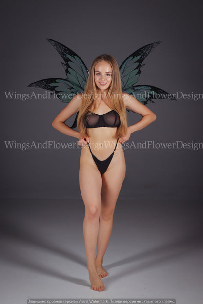 Green Fairy wings, butterfly wings, elf wings, wings Photo Prop, butterfly fairy wings, fantasy halloween, fantasy, magical fairy