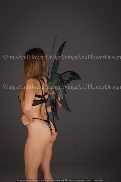 Green Fairy wings, butterfly wings, elf wings, wings Photo Prop, butterfly fairy wings, fantasy halloween, fantasy, magical fairy