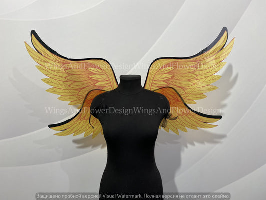 Yellow angel wings, butterfly fairy wings, costume wings, Fairy wings, Blue Swallowtail, Blue wings, fantasy halloween
