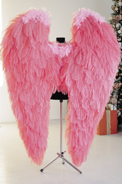 Pink angel wings, angel wings, wedding wings, Victoria secret angel wings, giant sexy wings, wings cosplay, Christmas angel, Lucifer wings