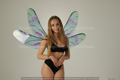 Dragonfly wings, butterfly blue purple wings, elf wings, fairy wings, wings Photo Prop, butterfly wings, fantasy Halloween, magical fairy