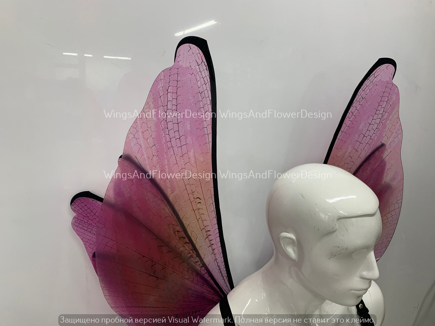 Transparent pink wings, pink moth wings wings, pink elf wings, butterfly fairy wings, fantasy Halloween fantasy, magical fairy clear wings
