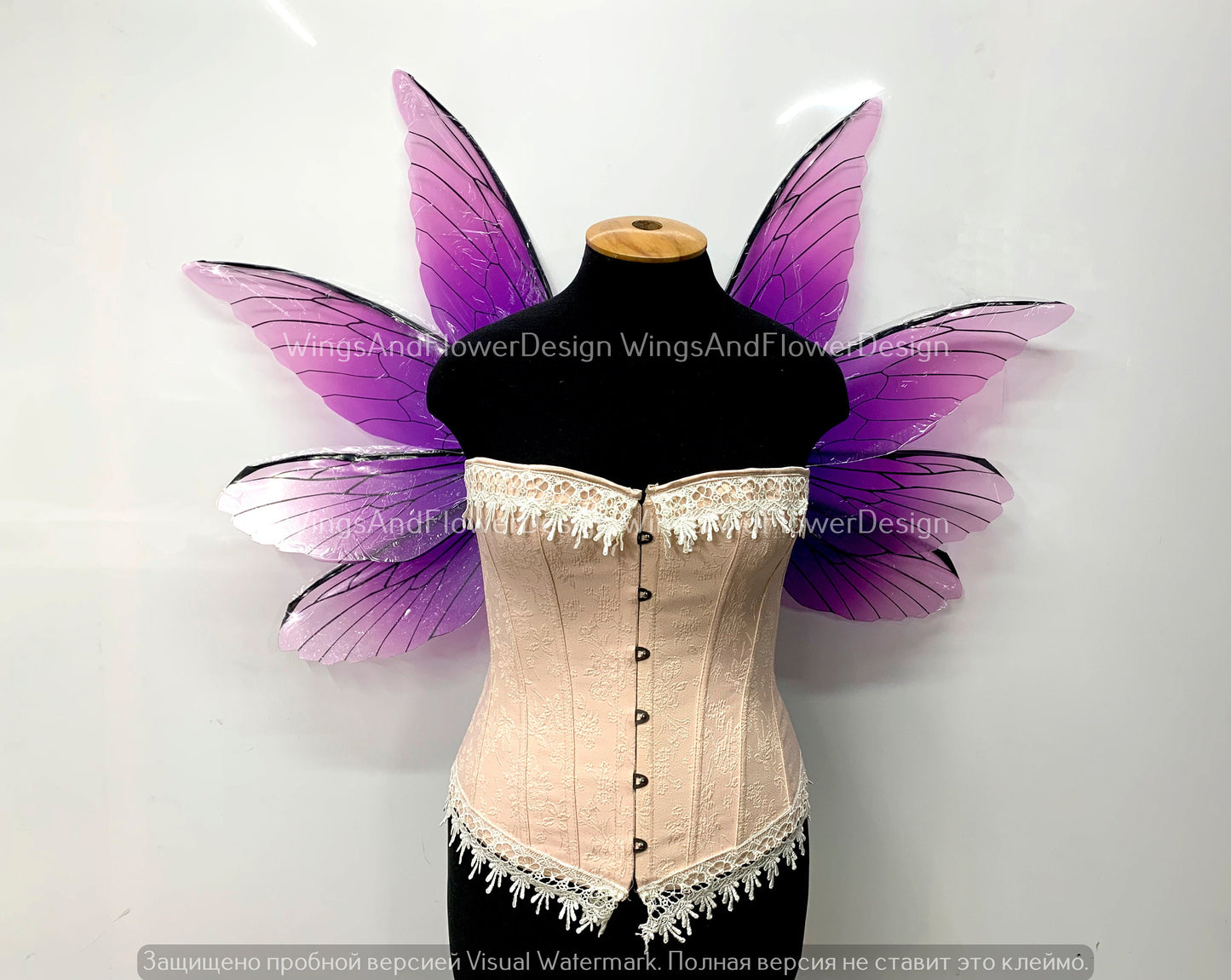 Purple Fairy wings under the corset, butterfly wings, elf wings, wings Photo Prop, butterfly fairy wings, fantasy halloween, magical fairy