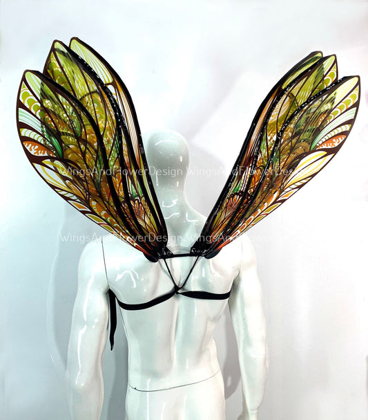 Multicolored wings, cicada wings, elf wings,  wings Photo Prop, wedding wings, butterfly fairy wings, fantasy halloween, magical fairy