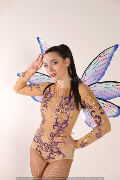 Butterfly Rainbow elf wings, wings Photo Prop, wedding wings, fantasy halloween, fantasy magical colorful fairy wings realistic