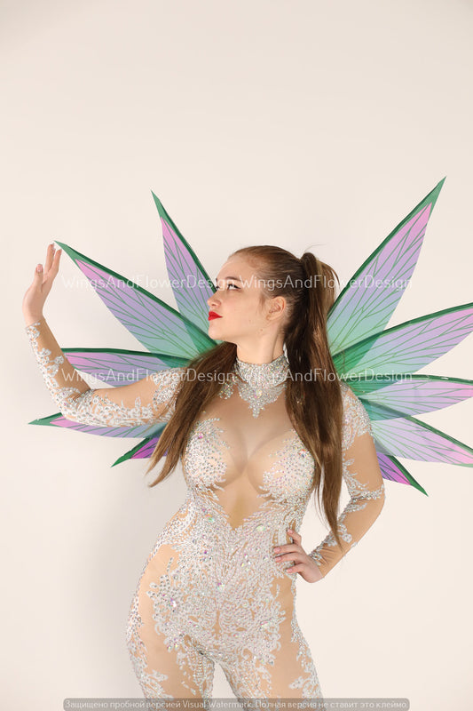 Butterfly green wings, elf wings, fairy wings, wings Photo Prop, wedding wings, butterfly fairy wings, fantasy halloween, magical fairy