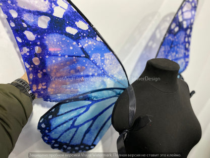 Blue Swallowtail butterfly wings, butterfly fairy wings, costume wings, Fairy wings, Blue Swallowtail, Blue wings, fantasy halloween