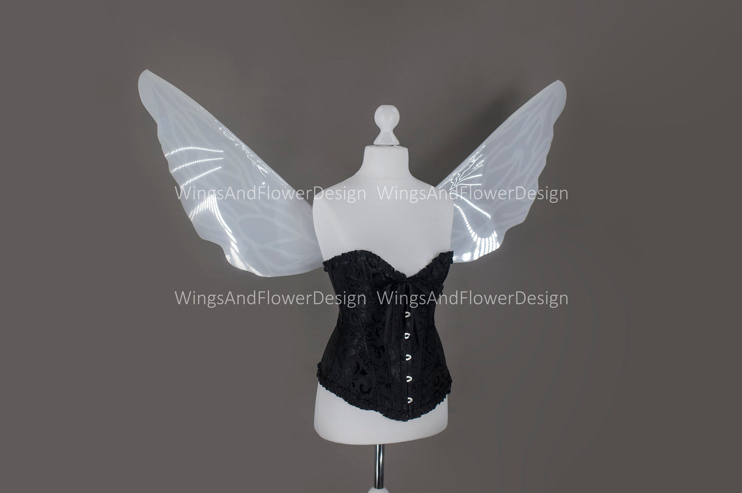 White butterfly wings under the corset, butterfly fairy wings, costume wings, Fairy wings, Blue Swallowtail, Blue wings, halloween