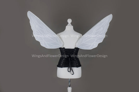 White butterfly wings under the corset, butterfly fairy wings, costume wings, Fairy wings, Blue Swallowtail, Blue wings, halloween