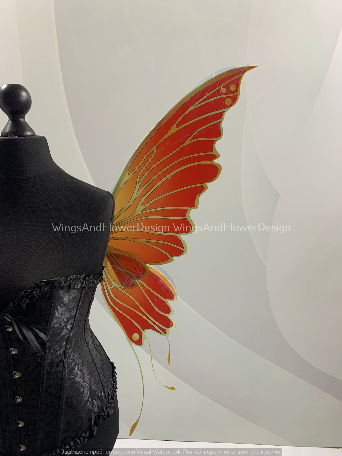 Red yellow Swallowtail butterfly wings, butterfly fairy wings, costume wings, Fairy wings, Pink Swallowtail, Halloween