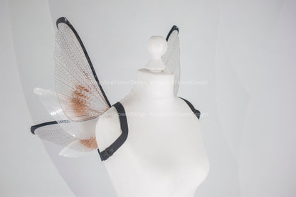 Small little transparent wings, moth wings, butterfly wings, elf wings, butterfly fairy wings, fantasy Halloween, magical fairy clear wings