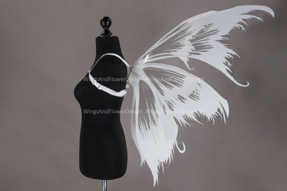 White Swallowtail butterfly wings, white butterfly fairy wings, costume wings, Fairy wings, white Swallowtail, halloween