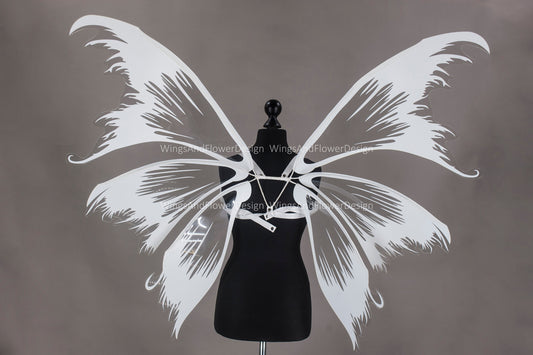 White Swallowtail butterfly wings, white butterfly fairy wings, costume wings, Fairy wings, white Swallowtail, halloween