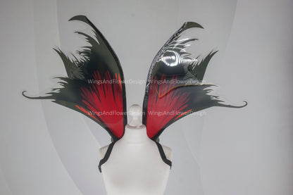 Black Red Swallowtail butterfly wings, butterfly fairy wings, costume wings, Fairy wings, Red black Swallowtail, halloween