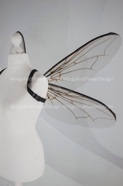 Fly brown black beetle wings, elf fairy wings, wings Photo Prop, wedding wings, butterfly fairy wings, fantasy halloween, magical fairy