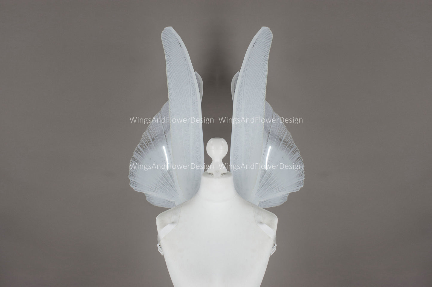 Transparent white moth wings, white butterfly wings elf wings, butterfly fairy wings fantasy Halloween magical fairy clear wings