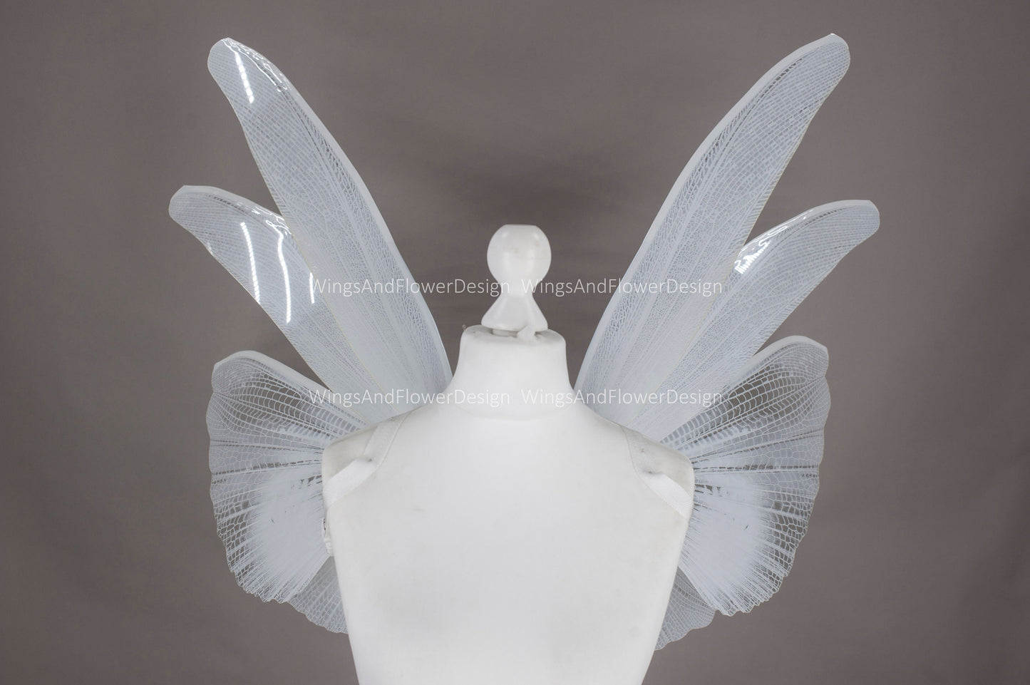 Transparent white moth wings, white butterfly wings elf wings, butterfly fairy wings fantasy Halloween magical fairy clear wings