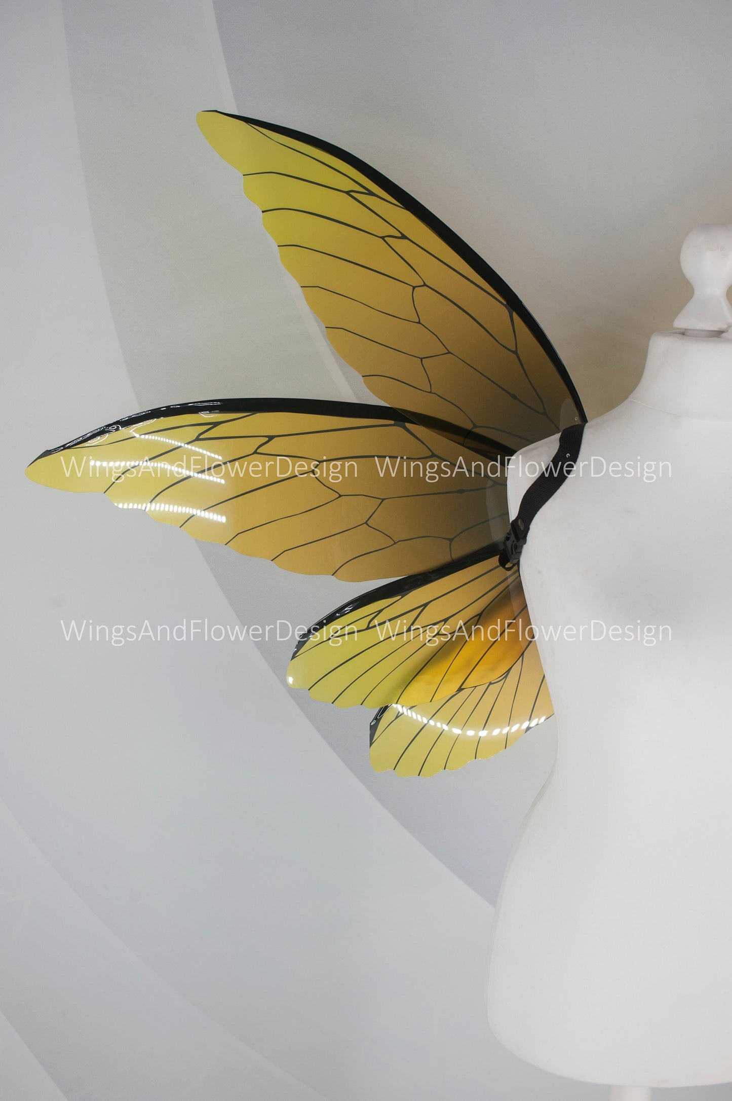 Yellow butterfly wings, elf wings, fairy wings, wings Photo Prop, wedding wings, butterfly fairy wings, fantasy halloween, magical fairy