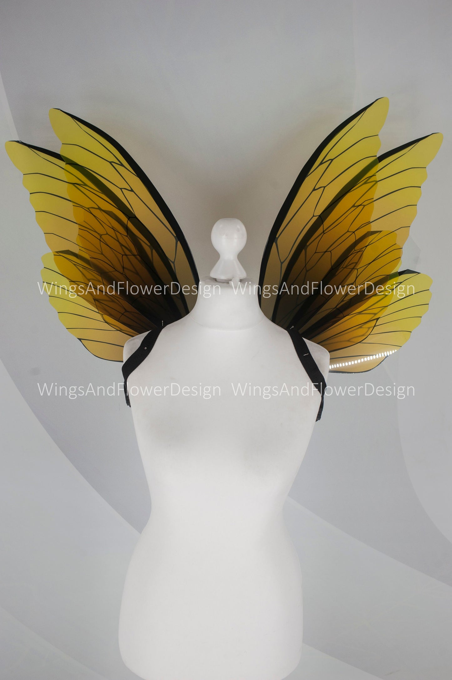 Yellow butterfly wings, elf wings, fairy wings, wings Photo Prop, wedding wings, butterfly fairy wings, fantasy halloween, magical fairy