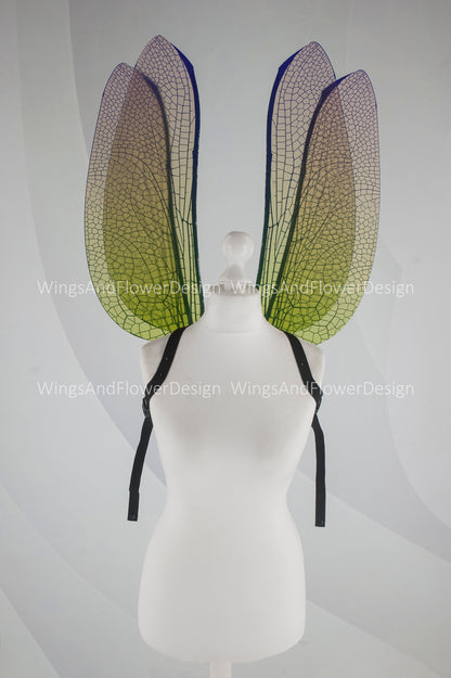 Green dragonfly wings butterfly brown wings elf wings,fairy wings, wings Photo Prop, green butterfly wings, fantasy halloween magical fairy,