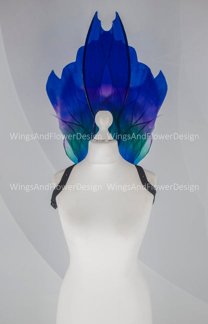 Butterfly Purple pink green elf fairy wings, wings Photo Prop, wedding wings,  fantasy halloween, fantasy, magical fairy