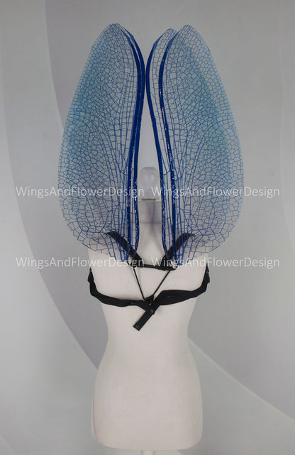 Blue purple violet violaceous dragonfly butterfly elf wings,fairy wings Photo Prop, green butterfly wings, fantasy halloween magical fairy,