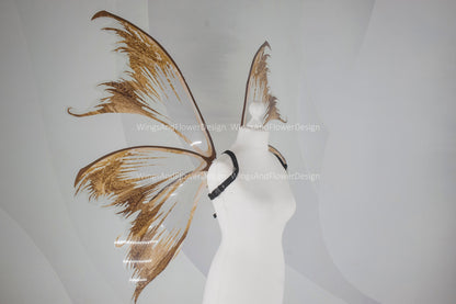 Gold yellow Swallowtail  butterfly wings, butterfly fairy wings, costume wings, Fairy wings, gold yellow Swallowtail, halloween
