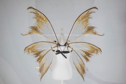 Gold yellow Swallowtail  butterfly wings, butterfly fairy wings, costume wings, Fairy wings, gold yellow Swallowtail, halloween